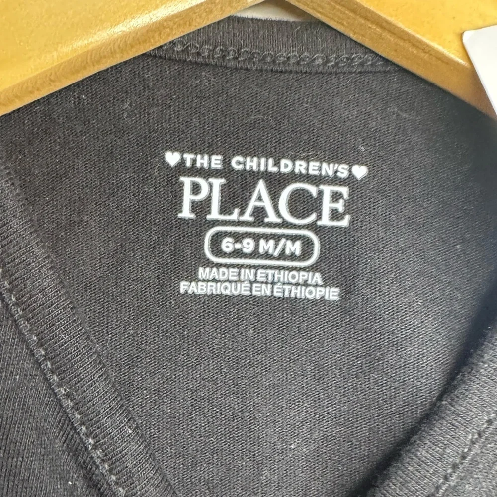 The Children’s Place Classic Black Kids T-Shirt 6-9mo